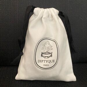 Diptyque Black and White Drawstring Cosmetic Bag